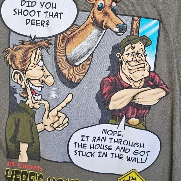 Tshirt Men Lg Green Did You Shoot That Deer 173 - Picture 1 of 3